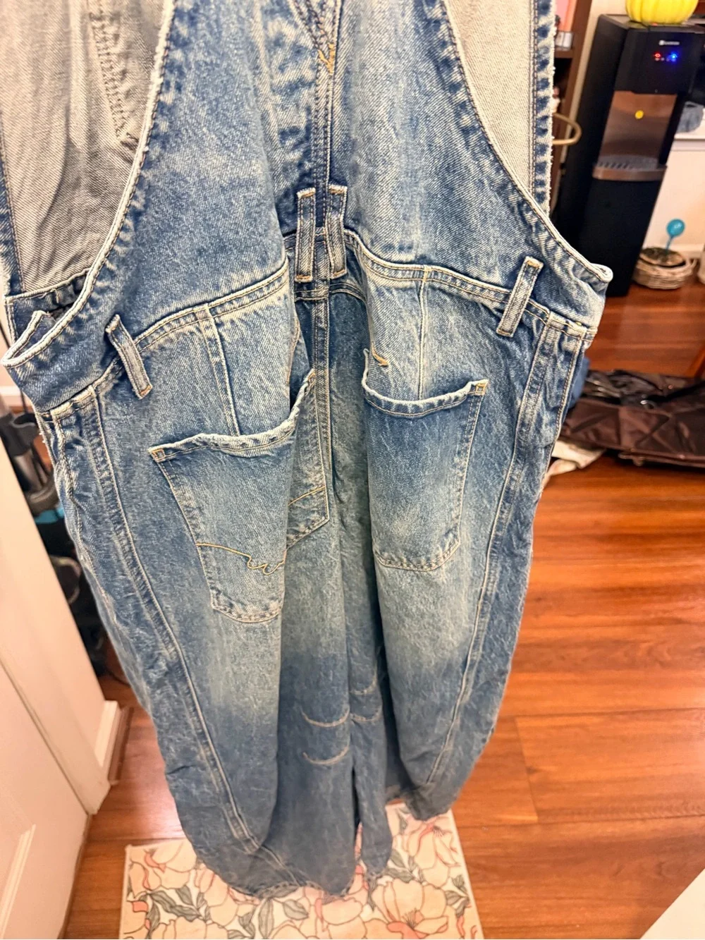 We The Free Light Blue Denim Overalls barrel - Picture 4 of 5